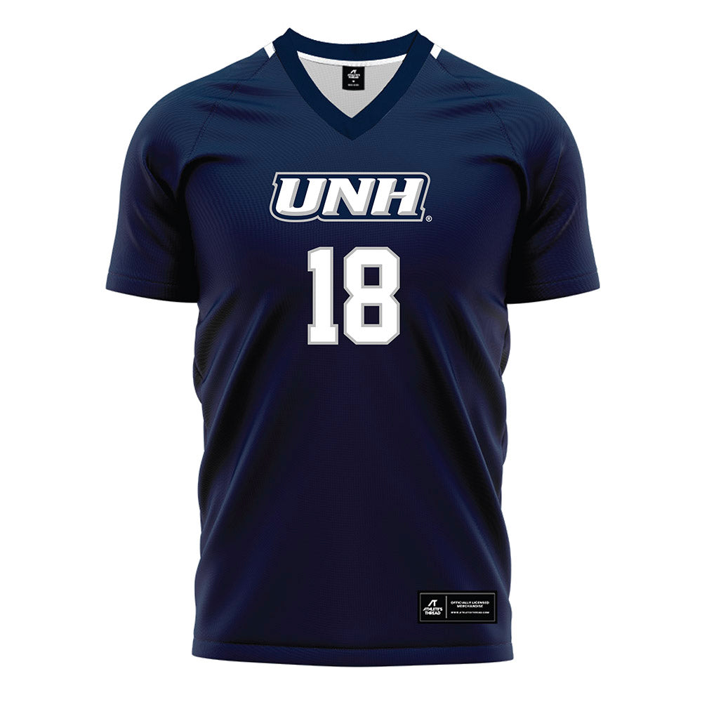 UNH - NCAA Women's Soccer : Summer Haarala - Blue Soccer Jersey-0