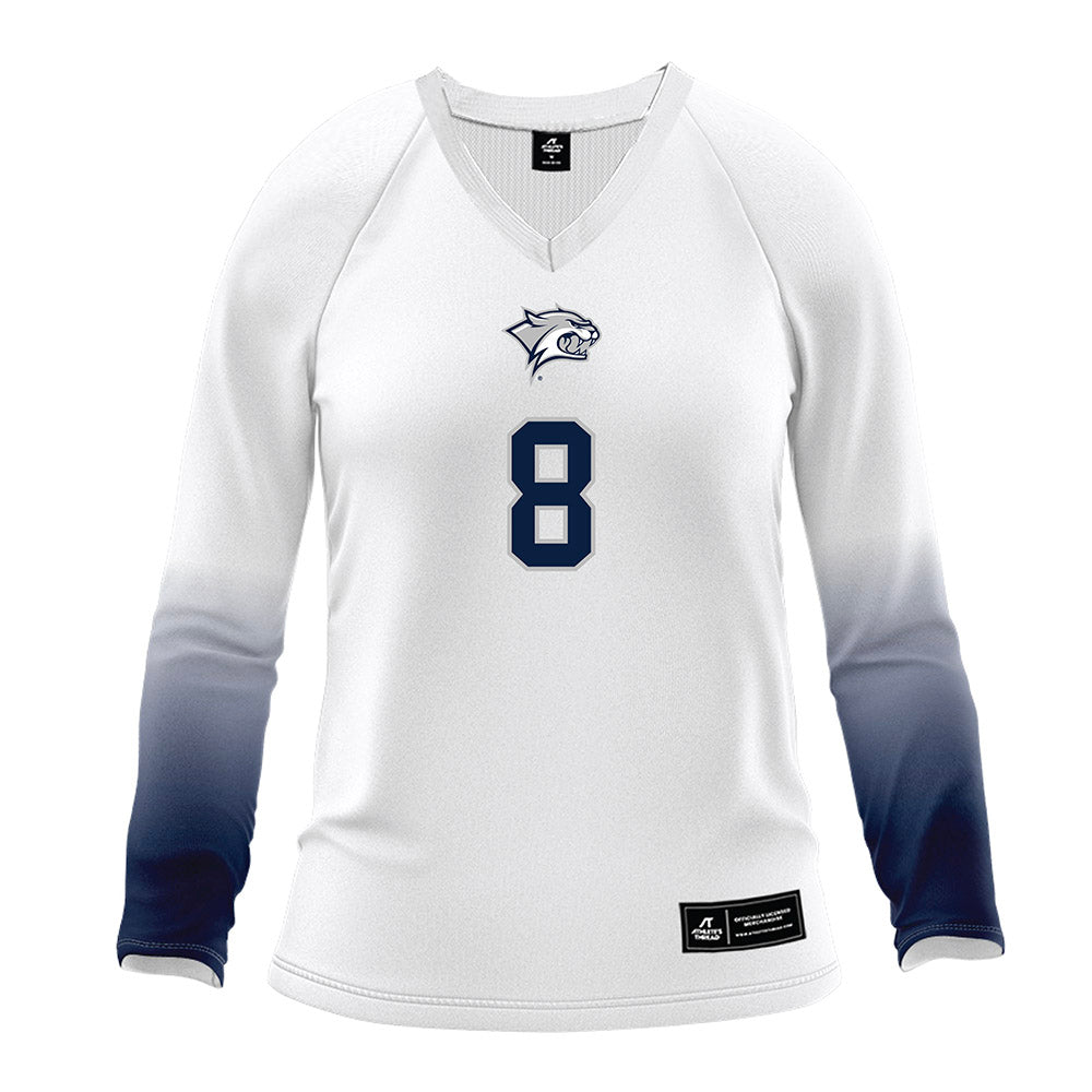 UNH - NCAA Women's Volleyball : Elena Chappell - White Volleyball Jersey-0