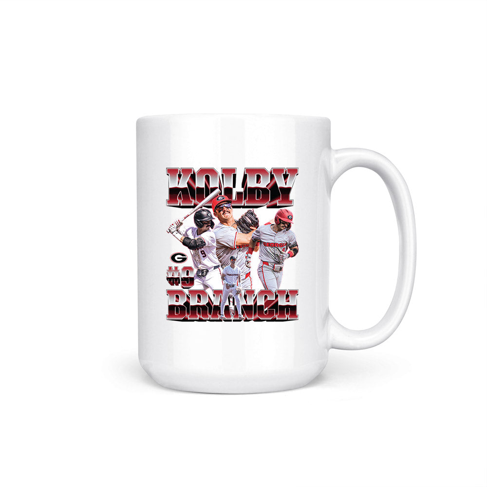 Georgia - NCAA Baseball : Kolby Branch - Player Collage Coffee Mug-0
