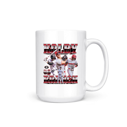 Georgia - NCAA Baseball : Kolby Branch - Player Collage Coffee Mug-0