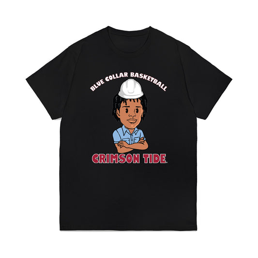 Alabama - NCAA Men's Basketball : Aden Holloway - Blue Collar Caricature Premium T-Shirt-0