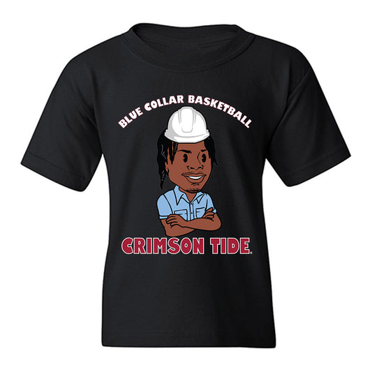 Alabama - NCAA Men's Basketball : Latrell Wrightsell - Blue Collar Caricature Youth T-Shirt-0