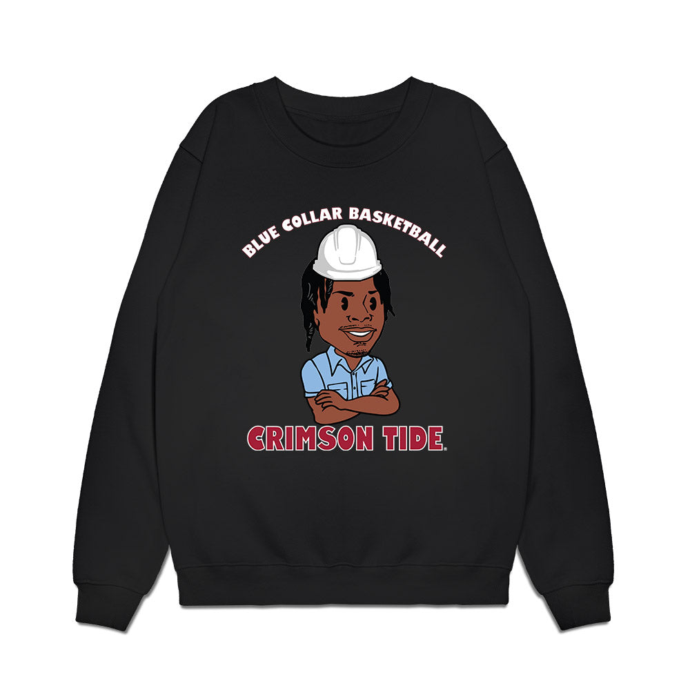 Alabama - NCAA Men's Basketball : Latrell Wrightsell - Blue Collar Caricature Premium Crewneck Sweatshirt-0