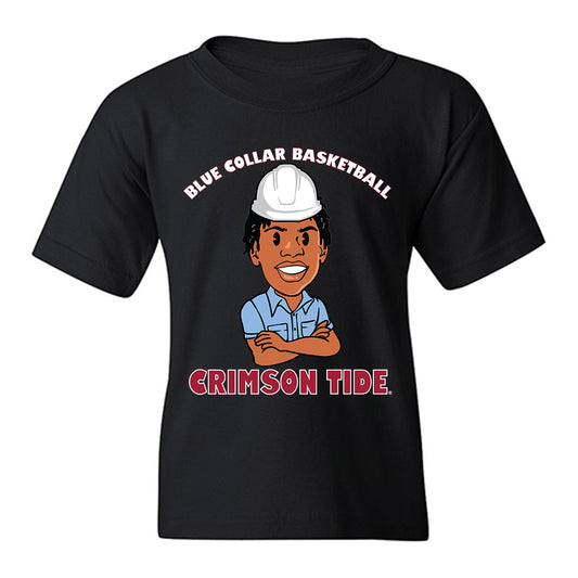 Alabama - NCAA Men's Basketball : Aiden Sherrell - Blue Collar Caricature Youth T-Shirt-0