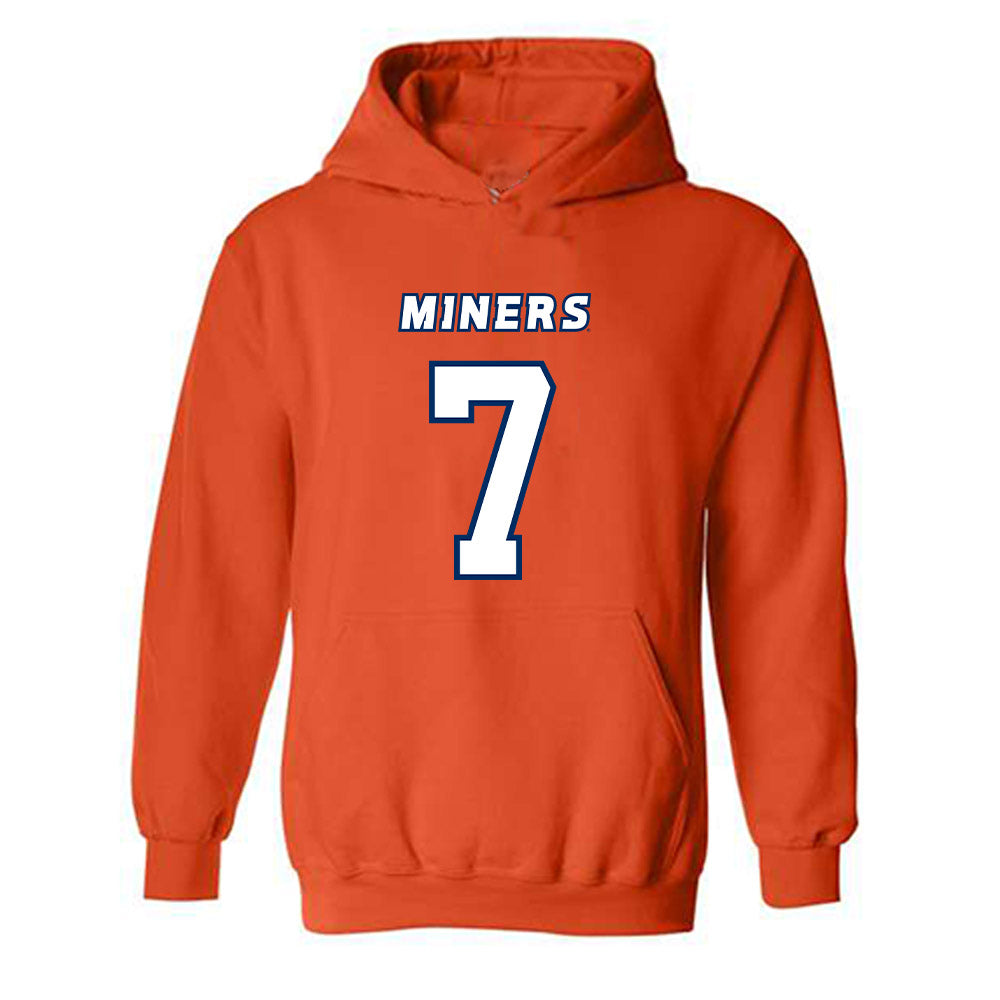 UTEP - NCAA Football : Malachi Nelson - Orange Hooded Sweatshirt-0