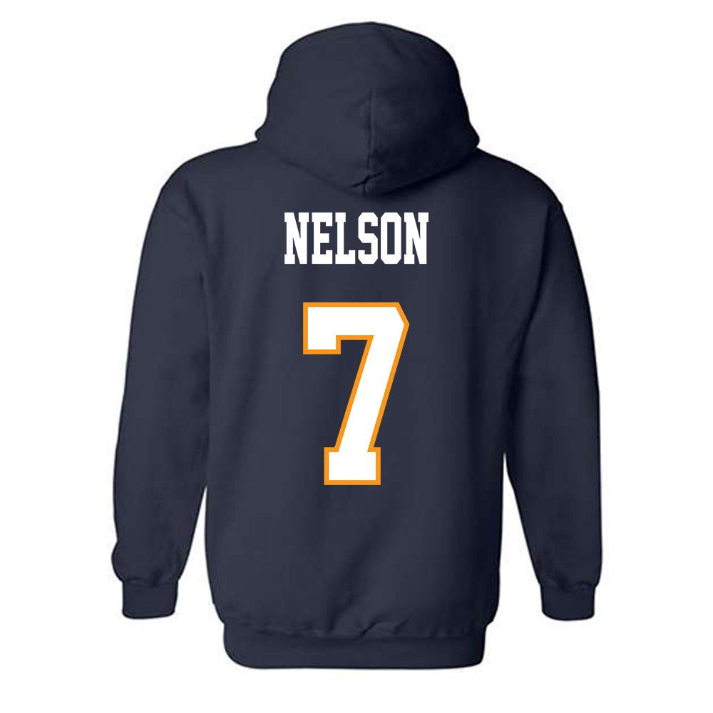 UTEP - NCAA Football : Malachi Nelson - Navy Hooded Sweatshirt-1