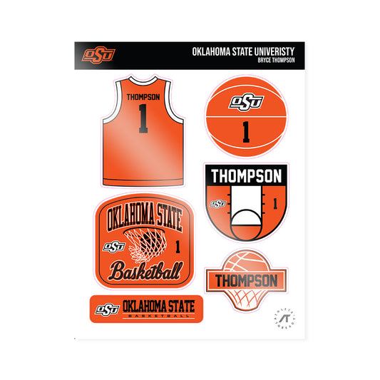 Oklahoma State - NCAA Men's Basketball : Bryce Thompson - Sticker Sheet-0