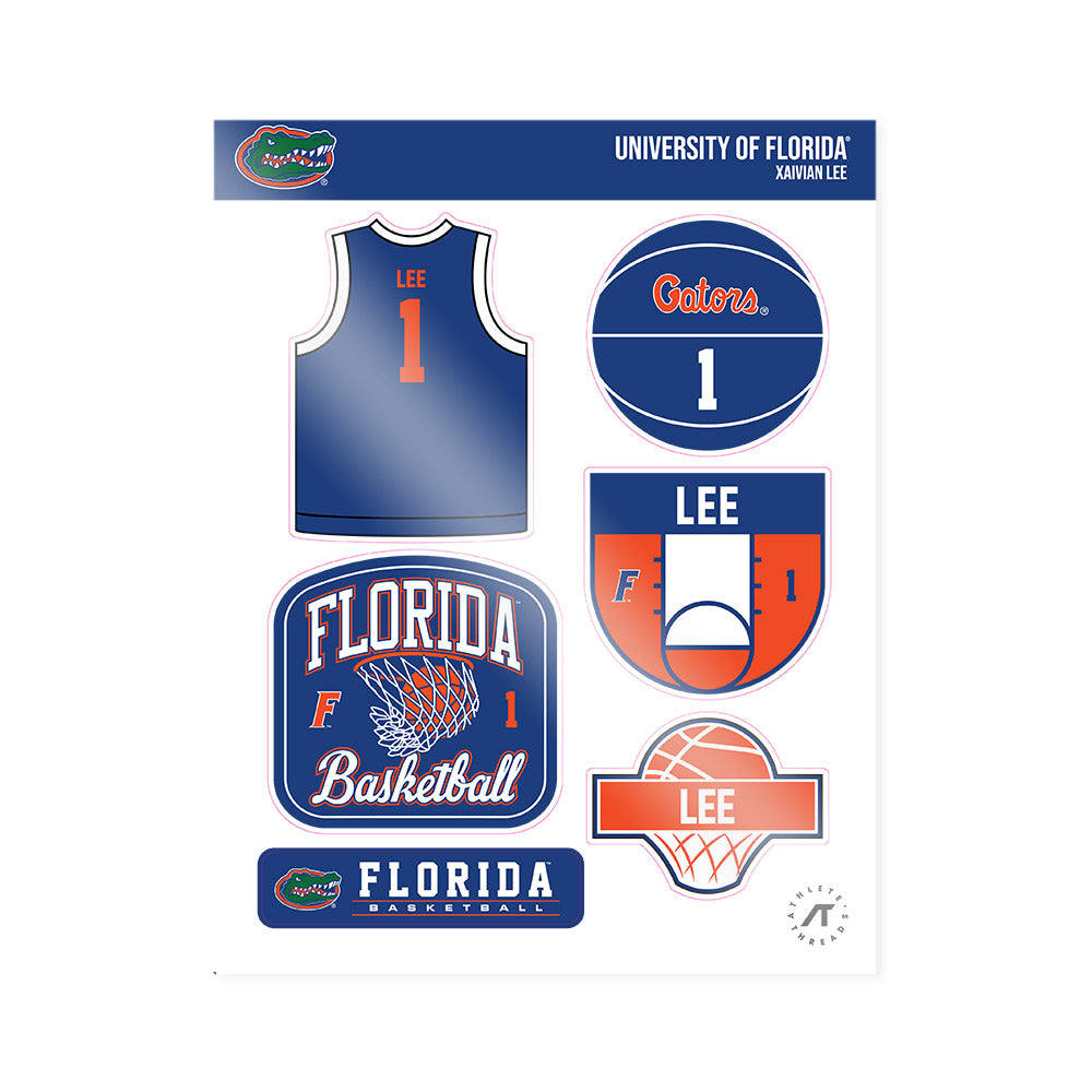Florida - NCAA Men's Basketball : Xaivian Lee - Sticker Sheet-0
