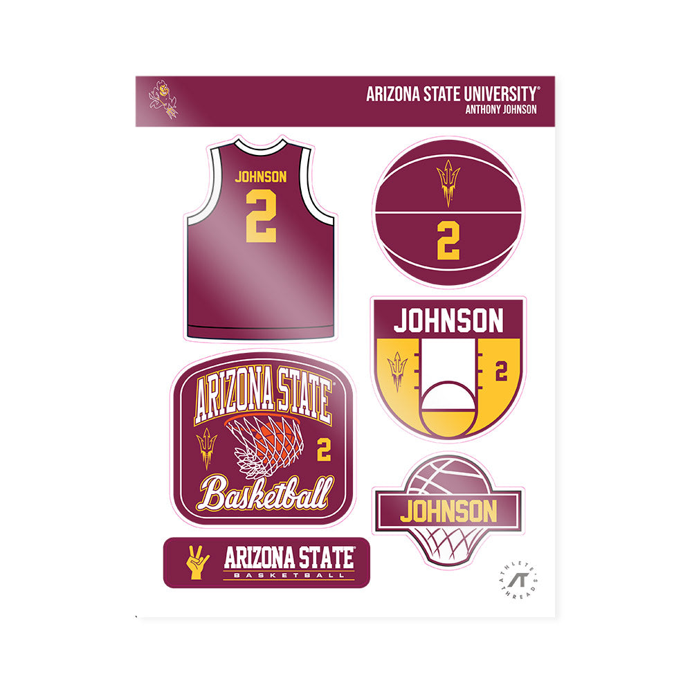 Arizona State - NCAA Men's Basketball : Anthony Johnson - Sticker Sheet-0