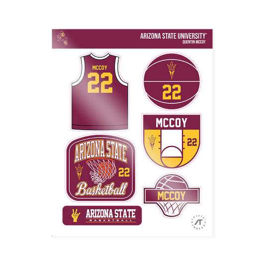 Arizona State - NCAA Men's Basketball : Quentin McCoy - Sticker Sheet-0