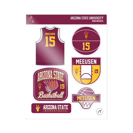 Arizona State - NCAA Men's Basketball : Noah Meeusen - Sticker Sheet-0