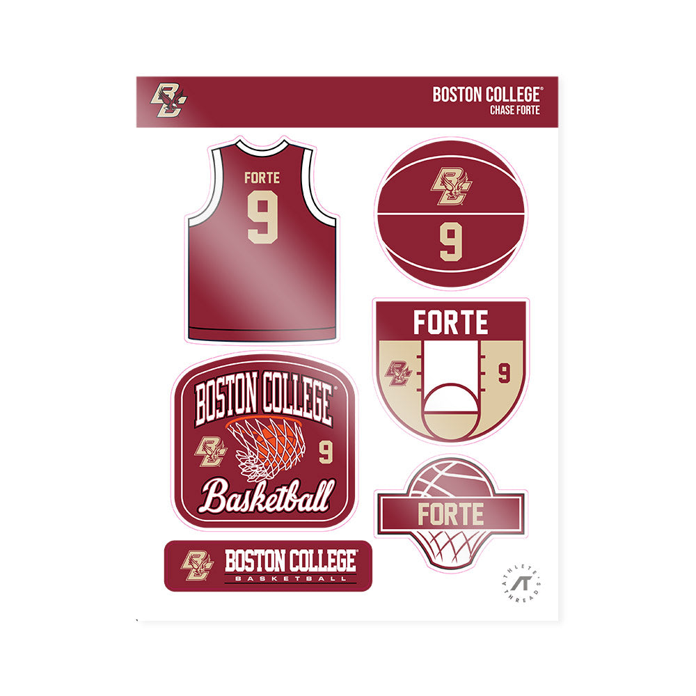 Boston College - NCAA Men's Basketball : Chase Forte - Sticker Sheet-0