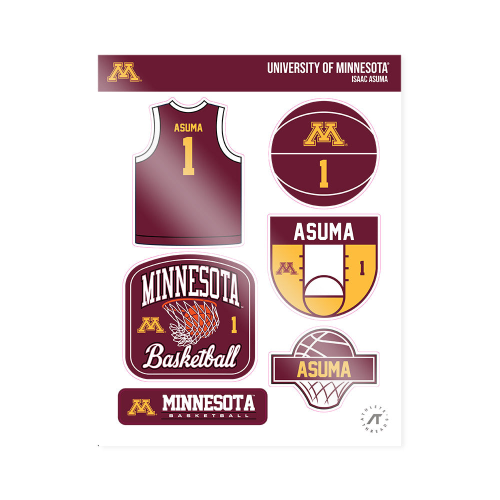 Minnesota - NCAA Men's Basketball : Isaac Asuma - Sticker Sheet-0