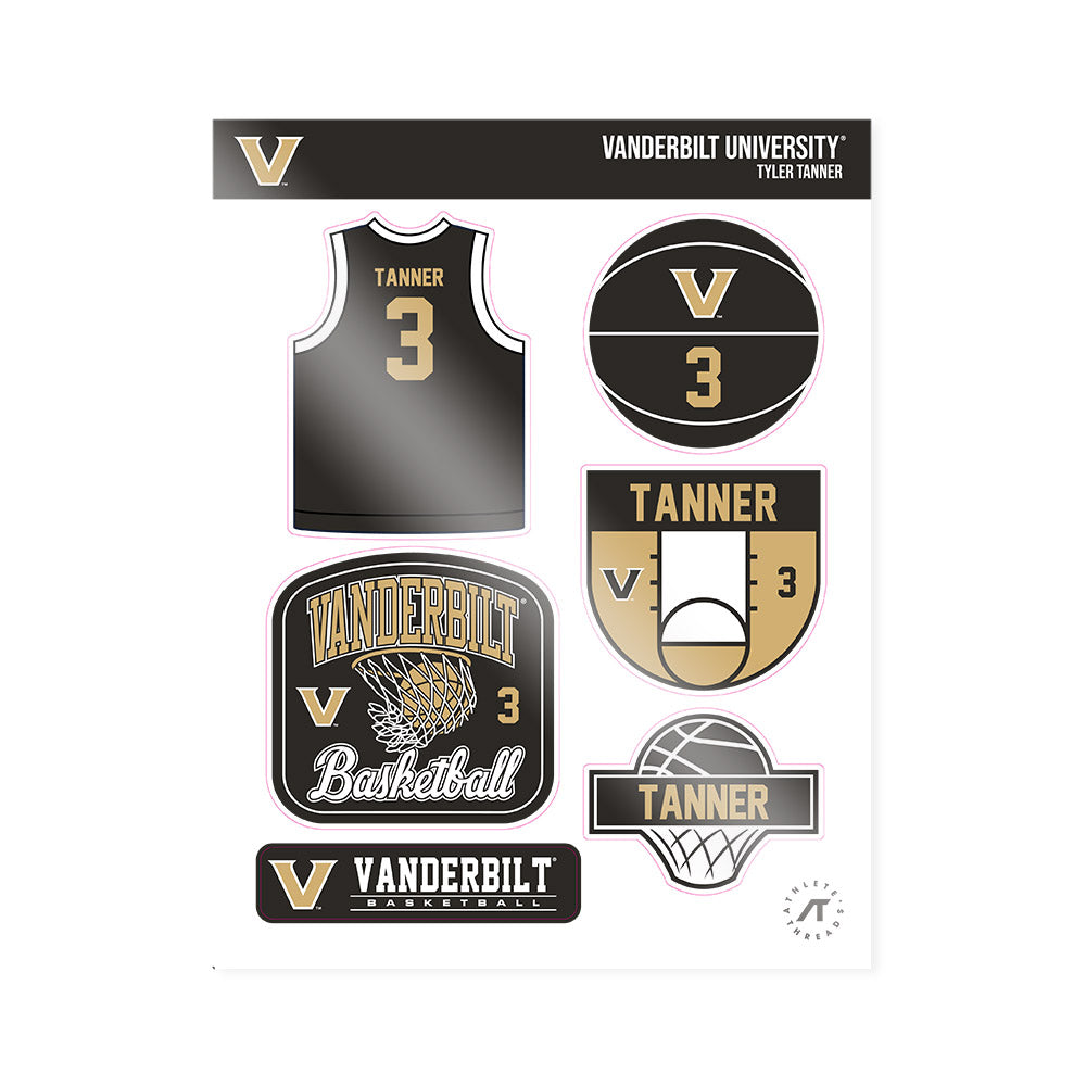 Vanderbilt - NCAA Men's Basketball : Tyler Tanner - Sticker Sheet-0