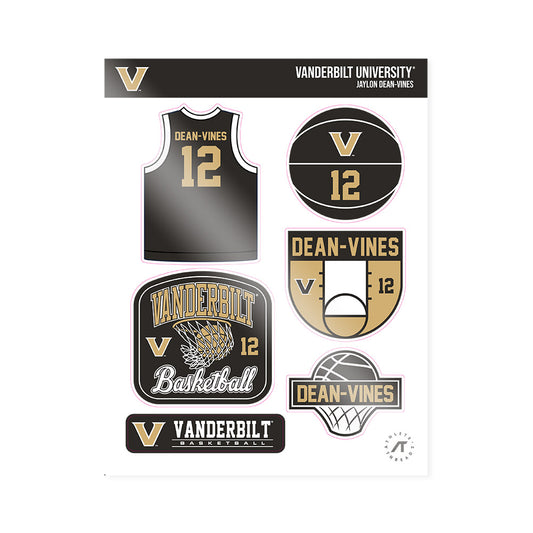 Vanderbilt - NCAA Men's Basketball : Jaylon Dean-Vines - Sticker Sheet-0