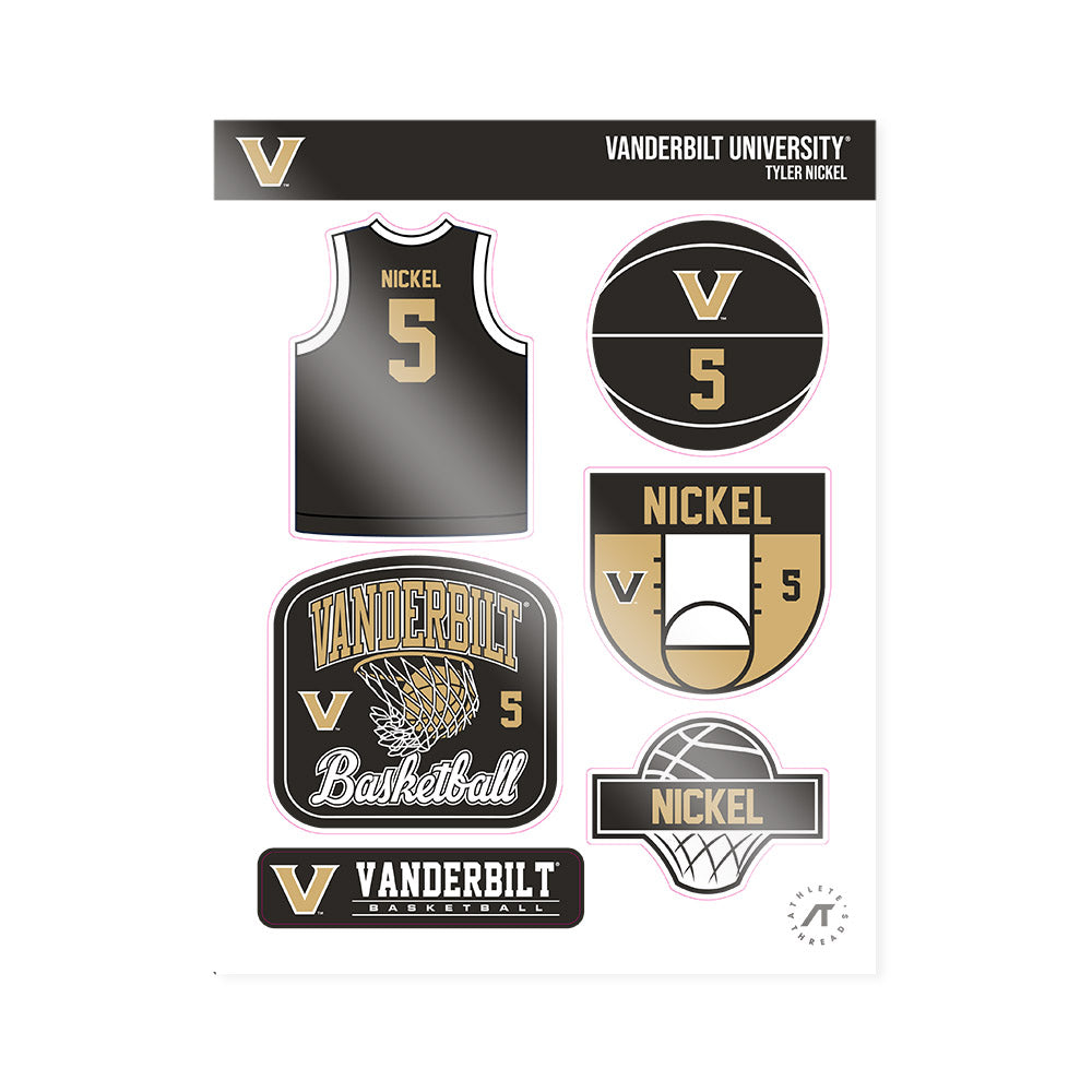 Vanderbilt - NCAA Men's Basketball : Tyler Nickel - Sticker Sheet-0