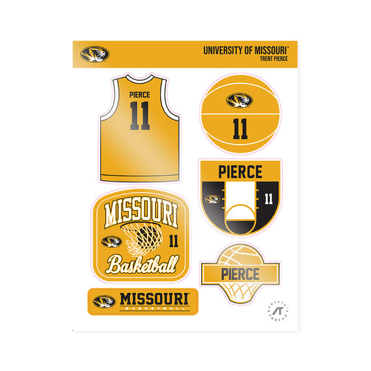 Missouri - NCAA Men's Basketball : Trent Pierce - Sticker Sheet-0