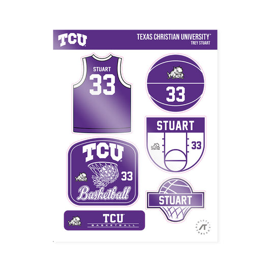 TCU - NCAA Men's Basketball : Trey Stuart - Sticker Sheet-0