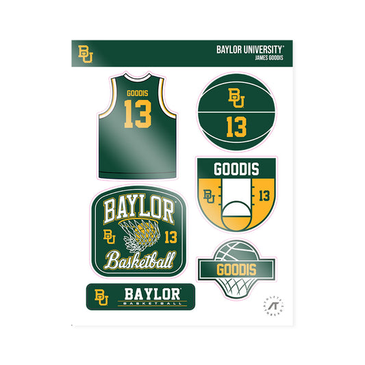 Baylor - NCAA Men's Basketball : James Goodis - Sticker Sheet-0