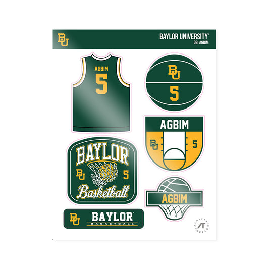 Baylor - NCAA Men's Basketball : Obi Agbim - Sticker Sheet-0