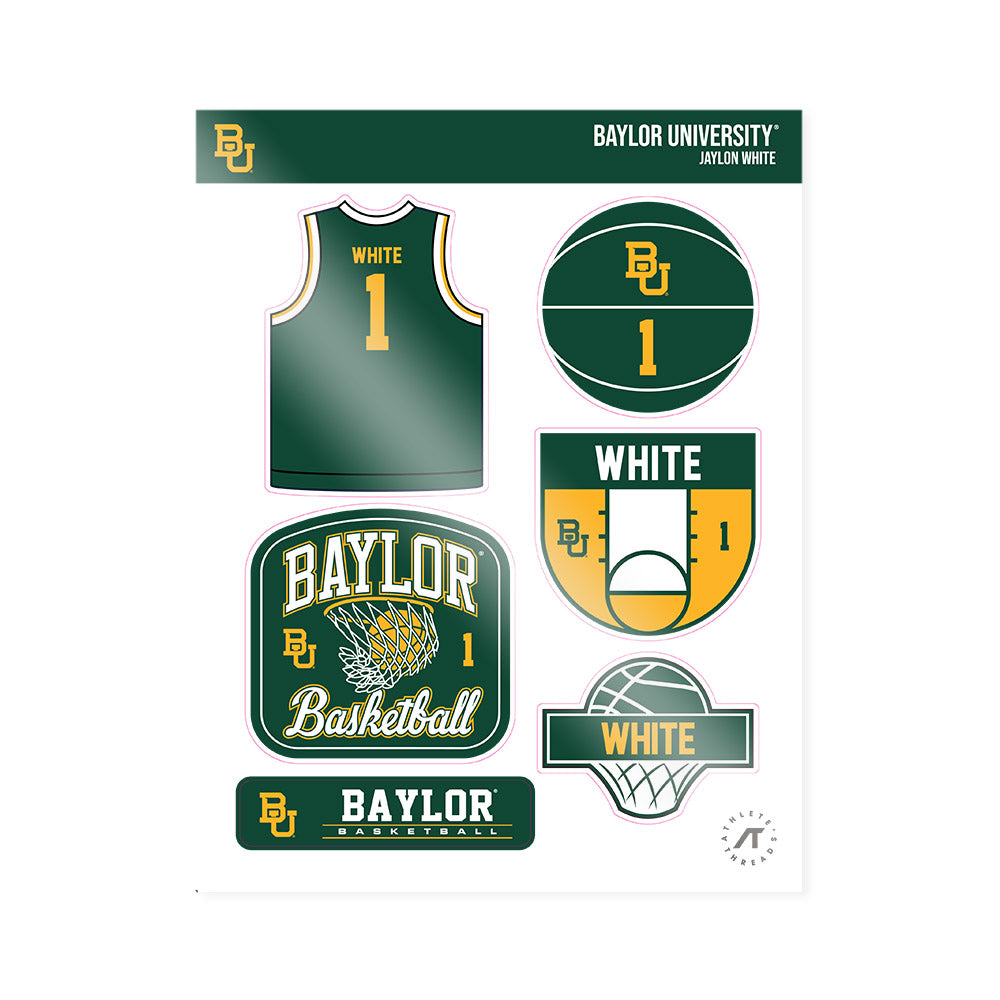 Baylor - NCAA Men's Basketball : Jaylon White - Sticker Sheet-0