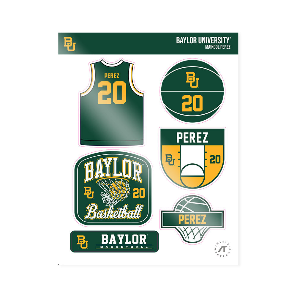 Baylor - NCAA Men's Basketball : Maikcol Perez - Sticker Sheet-0