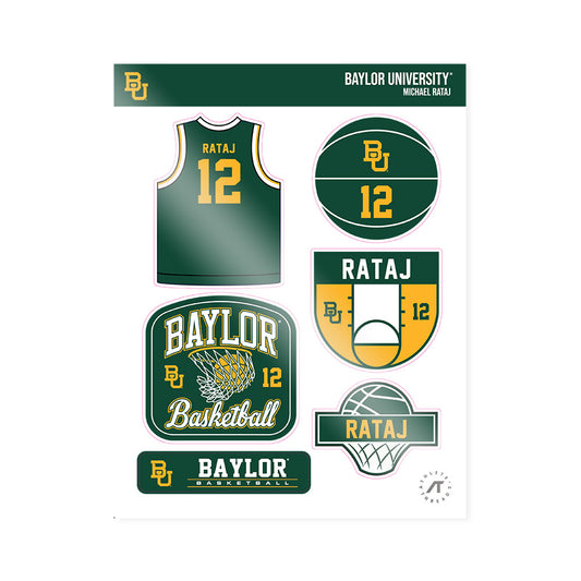 Baylor - NCAA Men's Basketball : Michael Rataj - Sticker Sheet-0