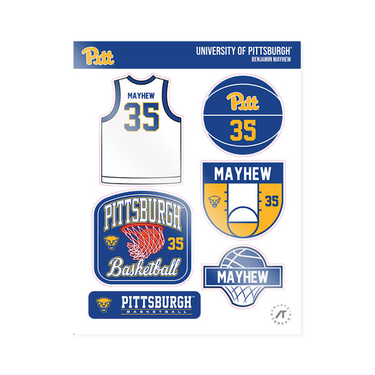 Pittsburgh - NCAA Men's Basketball : Benjamin Mayhew - Sticker Sheet-0