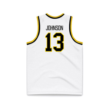 Iowa - NCAA Women's Basketball : Kennise Johnson - White Basketball Jersey-1