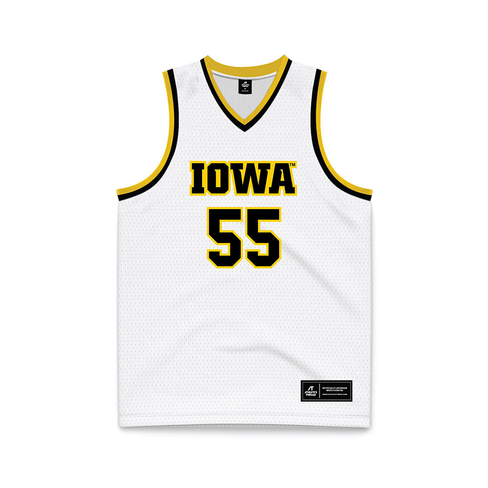 Iowa - NCAA Women's Basketball : Teagan Mallegni - White Basketball Jersey-0