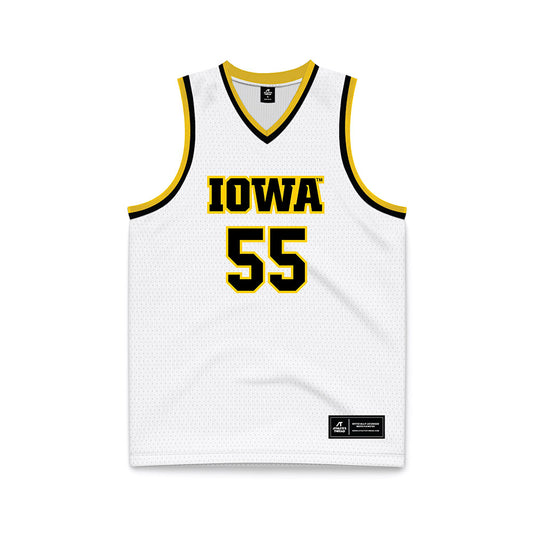 Iowa - NCAA Women's Basketball : Teagan Mallegni - White Basketball Jersey-0