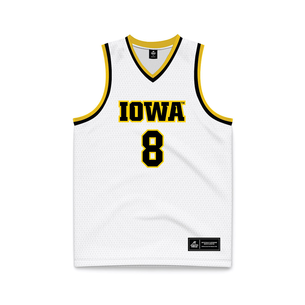 Iowa - NCAA Women's Basketball : Journey Houston - White Basketball Jersey-0