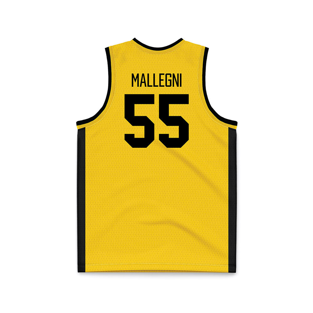 Iowa - NCAA Women's Basketball : Teagan Mallegni - Gold Basketball Jersey-1