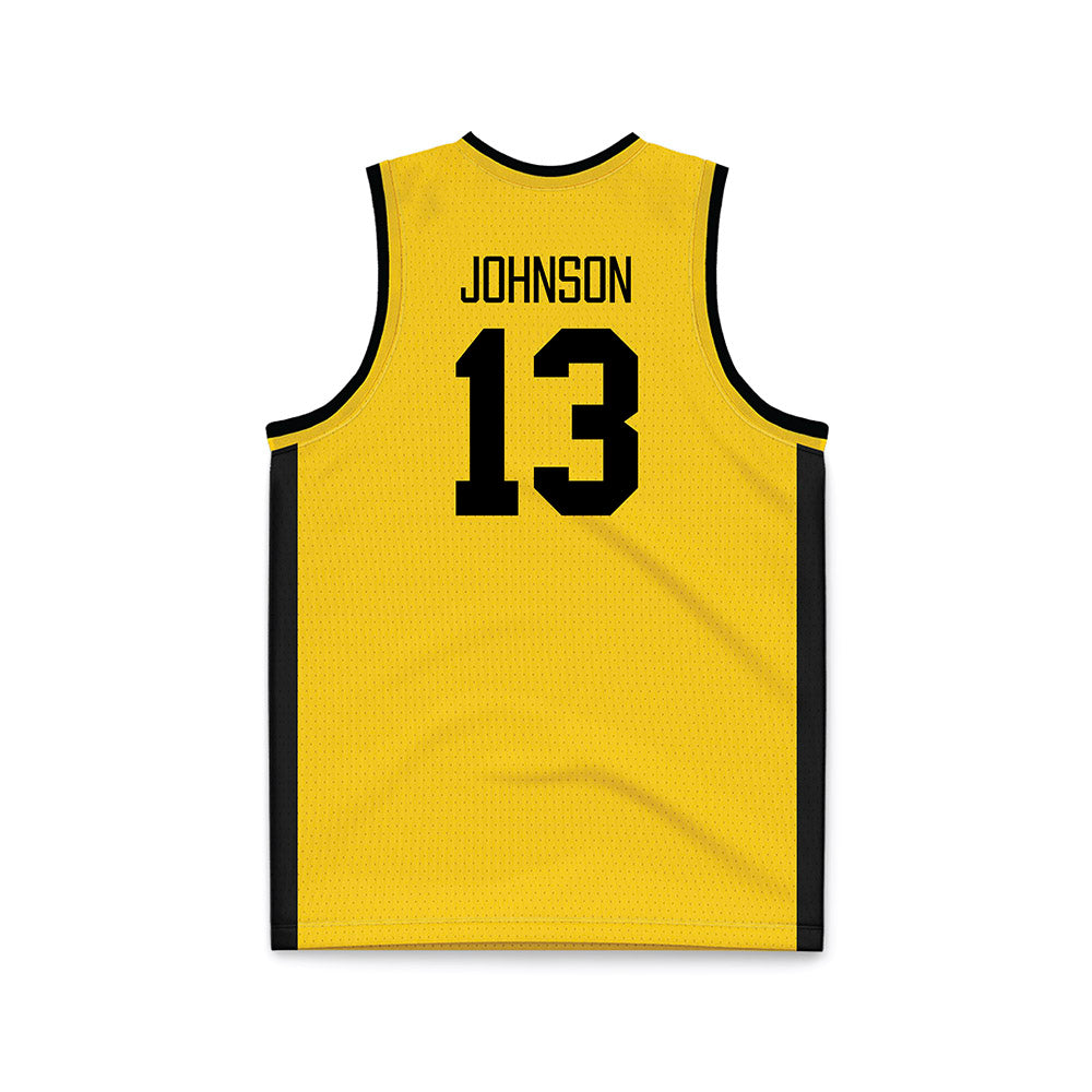 Iowa - NCAA Women's Basketball : Kennise Johnson - Gold Basketball Jersey-1