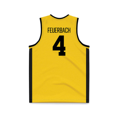 Iowa - NCAA Women's Basketball : Kylie Feuerbach - Gold Basketball Jersey-1