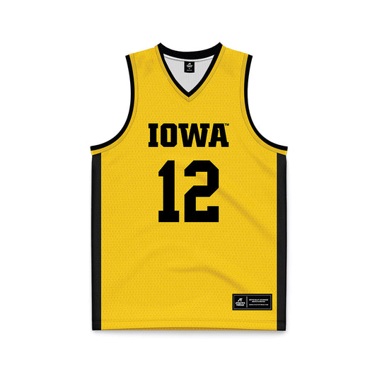 Iowa - NCAA Women's Basketball : Layla Hays - Gold Basketball Jersey-0