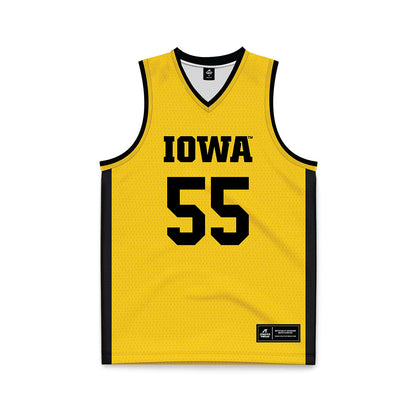 Iowa - NCAA Women's Basketball : Teagan Mallegni - Gold Basketball Jersey-0