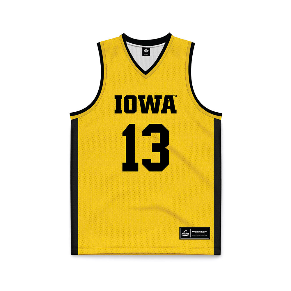 Iowa - NCAA Women's Basketball : Kennise Johnson - Gold Basketball Jersey-0