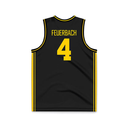 Iowa - NCAA Women's Basketball : Kylie Feuerbach - Black Basketball Jersey-1