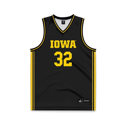 Iowa - NCAA Women's Basketball : Callie Levin - Black Basketball Jersey-0