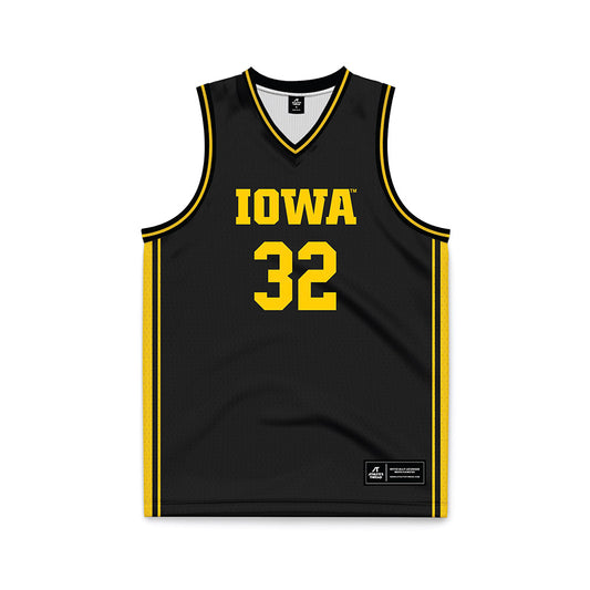 Iowa - NCAA Women's Basketball : Callie Levin - Black Basketball Jersey-0