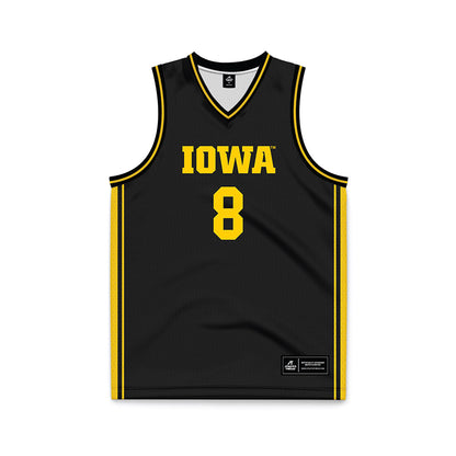 Iowa - NCAA Women's Basketball : Journey Houston - Black Basketball Jersey-0