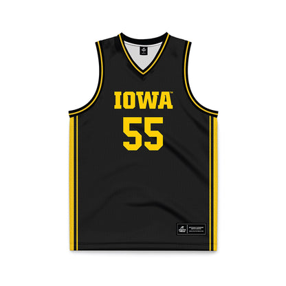 Iowa - NCAA Women's Basketball : Teagan Mallegni - Black Basketball Jersey-0