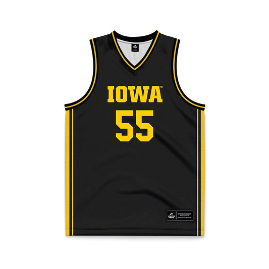 Iowa - NCAA Women's Basketball : Teagan Mallegni - Black Basketball Jersey-0
