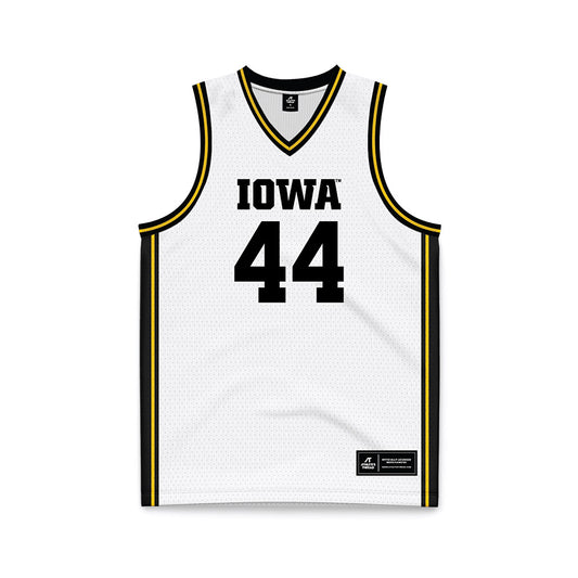 Iowa - NCAA Men's Basketball : Joey Matteoni - White Basketball Jersey-0