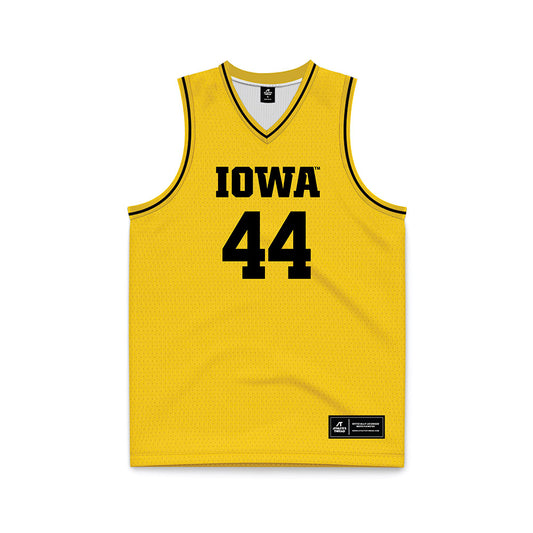 Iowa - NCAA Men's Basketball : Joey Matteoni - Yellow Basketball Jersey-0