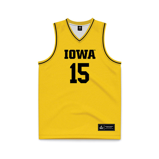 Iowa - NCAA Men's Basketball : Brendan Hausen - Yellow Basketball Jersey-0