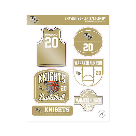 Central Florida - NCAA Men's Basketball : Poohpha Warakulnukroh - Sticker Sheet-0