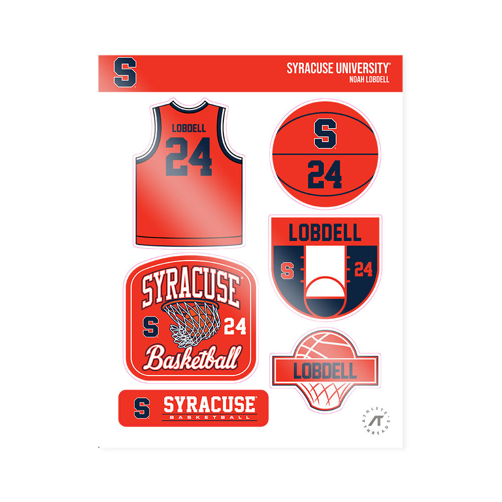 Syracuse - NCAA Men's Basketball : Noah Lobdell - Sticker Sheet-0