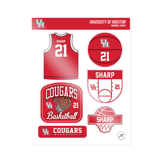 Houston - NCAA Men's Basketball : Emanuel Sharp - Sticker Sheet-0